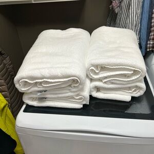 NWOT QUINCE Two Turkish Ultra Plush Bath Towels White 3139